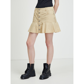 Beige womens short skirt Diesel Beth - Women