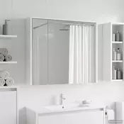 vidaXL Kopalniška ogledalna omara Bela 73,5 x 16 x 62,5 cm