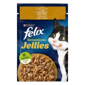 Felix Fantastic mokra hrana za mačke, piščanec s korenjem v želeju, 26x85g