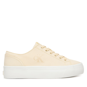 Superge Calvin Klein Vulc Flatform Low Canvas Mg YW0YW01763 Écru