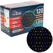 shumee LED svetlobna mreža večbarvna 1,5 x 1,5 m s prozornim kablom, vodoodporna IP44 za notranjo in zunanjo dekoracijo