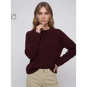 Sinsay - Džemper sa mešavinom vune - maroon