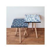 Hanah Home Sklapajući Stočić 2 Komada 2SHP493 - Navy Plavo