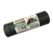 Vreče za smeti, reciklirane, zložljive, 130 l, 10 kosov, 75x100 cm, 32 µ, MAZZINI, črne, 10 kosov