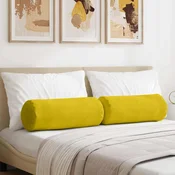 Valjkasti jastucici 2 pcs Žuta O 25 x 70 cm Kordura tekstil