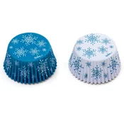 shumee Modelčki za mafine Frozen v obliki snežinke 50x32 mm 36 kosov