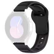 Silikonski pas Techsuit za uro Huawei Watch GT2 46mm/GT2 Pro/GT3 Pro 46mm/Xiaomi Watch S1 - črn