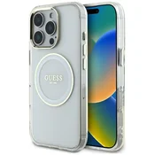 1 to 3 Ovitek Guess Za Iphone 16 Pro Max Za Magsafe Logo Classic White Kakovosten