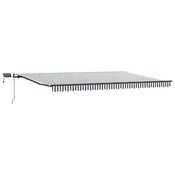 Vidaxl Ročna tenda s solarnimi LED lučkami 5 x 3 m
