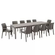 Set vrtnega pohištva Letta II 10+1 cappuccino