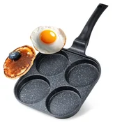 Northix Granitna ponev za jajca 4 luknje GRANDE 22x22cm