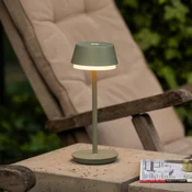 Konstsmide LED namizna svetilka Lyon, zelena/siva, IP54, zatemnitev, CCT, RGB - Sodobni - zelena, siva - Aluminij