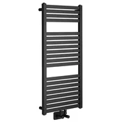 TONDI kopalniški radiator 450x970 mm, centralni priključek, črna mat - Črna mat barva - 450x970 mm - Aqualine - TONDI - 24 - Jeklo - Oblika H - Oblika H - 450 - 970 - 4.2 - 14