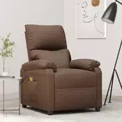 Vidaxl vidaXL Masažni stol, rjav, oblazinjen s tkanino