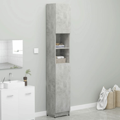 Kupaonski ormaric boja betona 32x25,5x190 cm konstruirano drvo