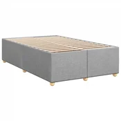 Vidaxl Posteljni okvir brez vzmetnice svetlo siv 120x200 cm blago