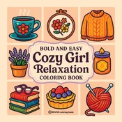 Bold & Easy Cozy Girl Relaxation Coloring Book