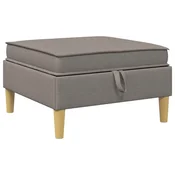 Vidaxl Pouf s shrambnim prostorom Taupe Blago
