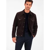 CYCAS DOR Prehodna jakna KENT SUEDE temno rjava