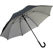 Dežnik golf protect z gumijastim ročajem premer 132cm črn-siv PROMOCIJA