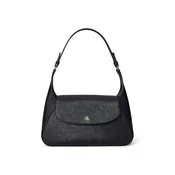 Usnjena torbica Lauren Ralph Lauren črna barva, 431969364