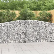 Lucne gabionske košare 2 kom 400x30x100/120cm pocincano željezo