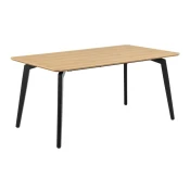 Miza Norsica 924 Hrast, Črna, 75x90x160cm, Les, Kovina