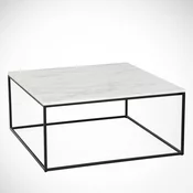 Hanah Home Poly Marmo Sto za dnevnu sobu, Belo-Crna