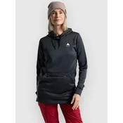 Burton Oak Long ženski pulover s kapuco true black heather