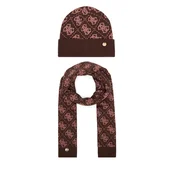 Set šal + kapa Guess GFBOX WP6401 Rjava