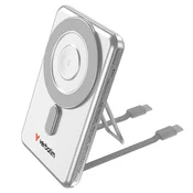 Magnetna brezžična powerbanka Verbatim Charge n Go z dvema kabloma, 5.000 mAh - srebrna (32276)