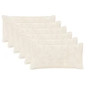 vidaXL Prevleka za blazino 6 kos HOUTEN Bela 40 x 80 cm