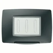 VODONEPROPUSNA PLOCA ITALIJANSKI STANDARD - 3 GANG IP55 - CRNA - CHORUSMART GW16703TN