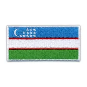 shumee Našitek zastave Uzbekistana - nalepka za likanje/toplotno varjenje - vezen našitek/značka/emblem