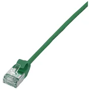 LOGILINK LogiLink CQ9015S RJ45 omrežni kabel CAT6a U/FTP 0.3 m zelena izjemno tanek, ognjevaren, prilagodljiv, zaščita iz folije, brez halogena, z zaščitnim za, (20416849)