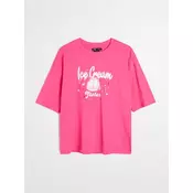 Sinsay - Pamucna majica sa printom Garfield - roze