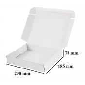 PAKETNA ŠKATLA SAMOLEPILNA SENDBOX F427 290x185x70mm B15 BELA