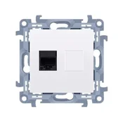 Enojna računalniška vtičnica RJ45 kategorije 6 (modul), bela Simon10