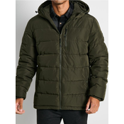 Sinsay - Puffer jakna s kapuljacom - maslina