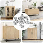 vidaXL Zaklepna matica 3673 pcs srebrna Jeklo