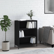 Ormaric s policama crni 69,5 x 32,5 x 90 cm konstruirano drvo