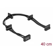 DELOCK DeLOCK 60395 SATA kabel 0\,4 m SATA 15-pin 4 x SATA 15-pin črn Delock trdi disk priključni kabel  0.4 m črna, (21159689)