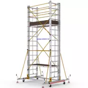 Aluminijska pokretna skela profesionalna 2,5 do 8,05m visine - 2x11