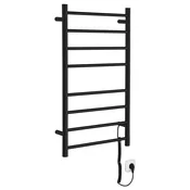 REDONDO električni radiator za brisače, okrogel, 500x900 mm, 75 W, črna mat - Črna mat barva - 500x900 mm - Sapho - REDONDO - 24 - Iz nerjavečega jekla - Oblika H - Oblika H - 500 - 900 - 75 - 14