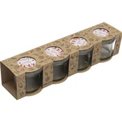 Gastro kozarci za vlaganje 125 ml, navojni pokrov Made with love, komplet 4 kos