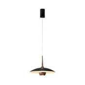 MAXLIGHT P0676 - LED lestenec na jeklenem kablu MANUKA LED/12W/230V premer 28 cm zlata/črna