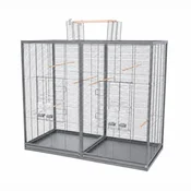 Ptičja kletka Verra 125,5 x 61 x 109/127 cm SIVA