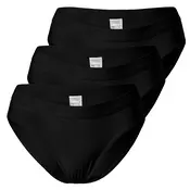 Yenita Ženske bombažne bikini slip spodnjice Sport 3/1, Yenita 5055 črna