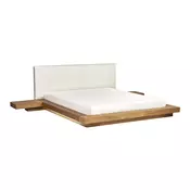 Postelja Berwyn 3141 (Svetel les) Zakonske, Svetlo siva, 160x200, MDF plošča, Naravni furnir, Posteljno dnoPosteljno dno, 308x229x86cm