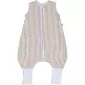Bubaba by FreeON spalna vreča - letna z nogicami 18-30 m muslin bež črte 87509